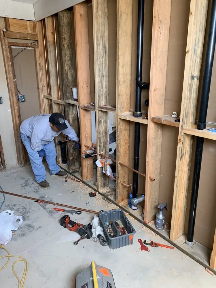 Commercial rough-in plumbing for Water Heater Replacement in Woodward